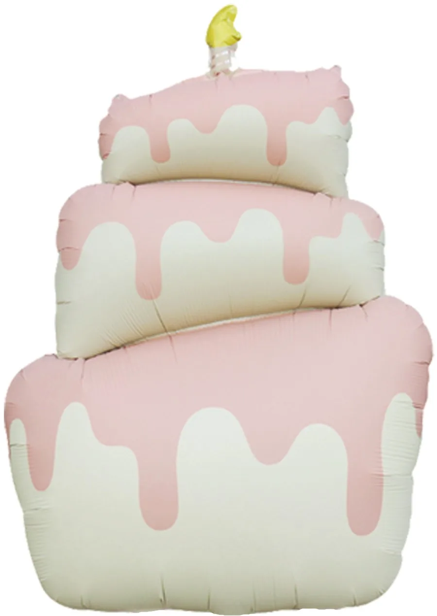 F 37"/94см Торт, Розовый, Сатин, 1 шт.(Китай)