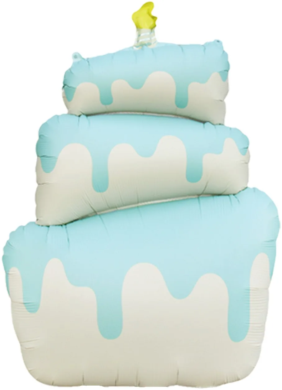 F 37"/94см Торт, Голубой, Сатин, 1 шт.(Китай)