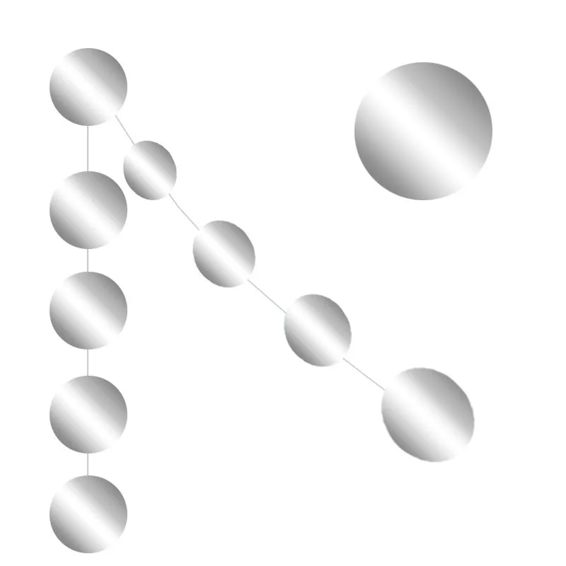 Гирлянда 2,5 м "Круги Серебряная"/1 шт./ (Китай)