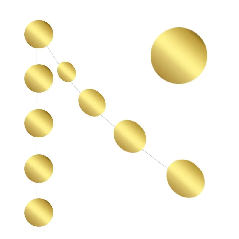 Гирлянда 2,5 м "Круги Золотая"/1 шт./ (Китай)