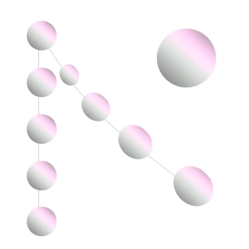 Гирлянда 2,5 м перламутровая  "Круги" нежно-розовая/1 шт./ (Китай)