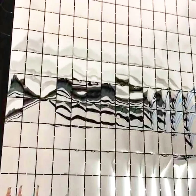 Зеркальная ткань, Серебро, 100 см*200 см