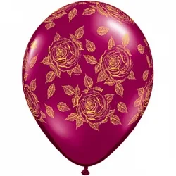 S 12  Элегантные розы (Бургундия),  Кристалл 5 ст./ 100 шт. / (Колумбия)