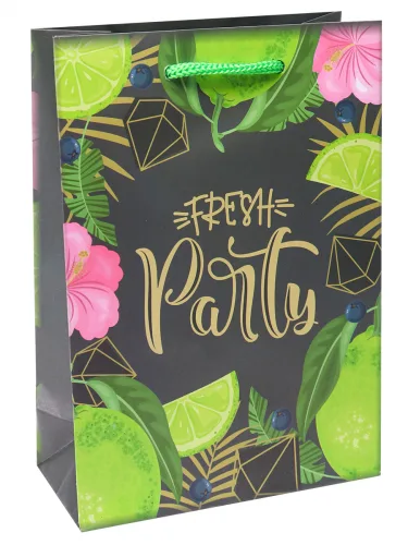 Пакет подарочный с матовой ламинацией 18x23x10 см (M) Летняя свежесть. 157 г