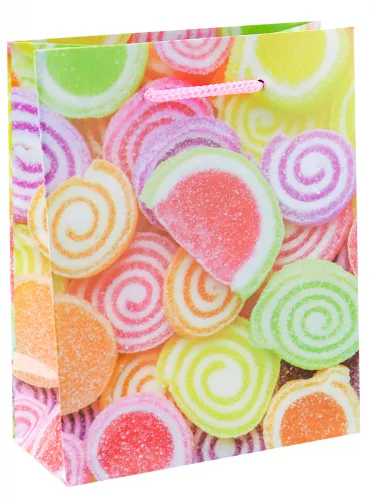 Optima Пакет подарочный с глянцевой ламинацией 11.5х14.5х6 см (S) Сладкий мармелад. 128г