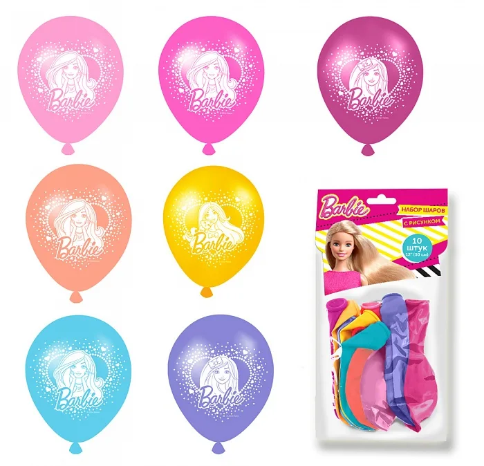 О 12"/30см  Барби, Пастель, Ассорти/ 10шт. (Малайзия)