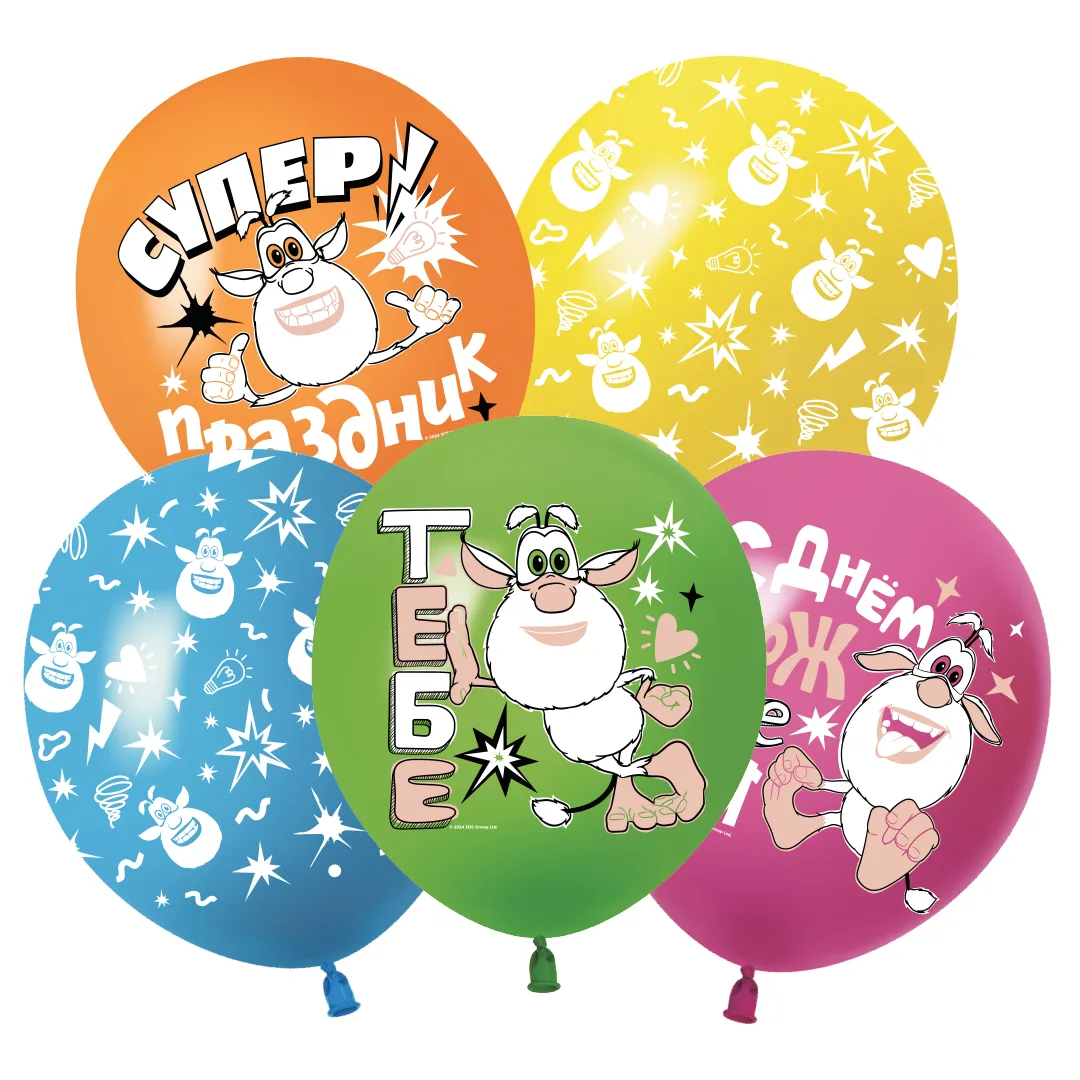 512 12''/30 см Буба, Ассорти, пастель, 1 ст, 25 шт.(Китай)