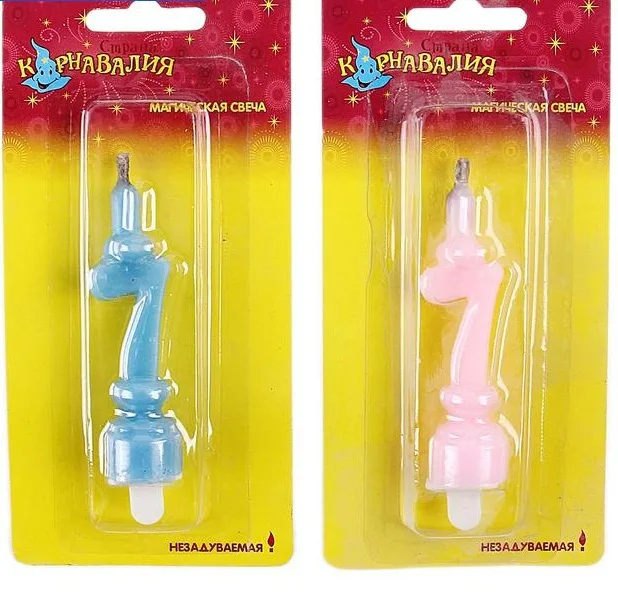 Свечи для торта на планшете цифра "7" MAGIC