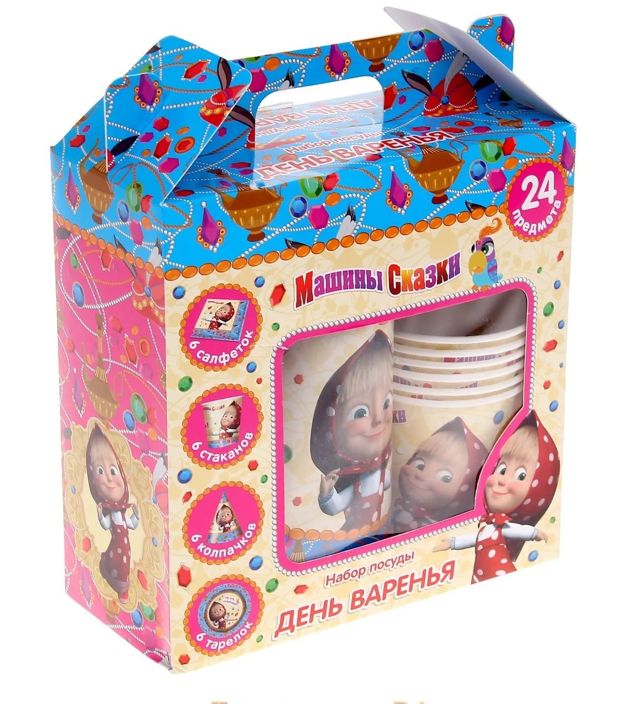 Набор для праздника "Машины сказки" / на 6 персон / 24 предмета