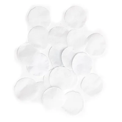 Конфетти бумага Круги 1 см белое 50 гр (для шаров)