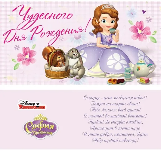 Конверт Чудесного дня рождения! София (10 шт.)