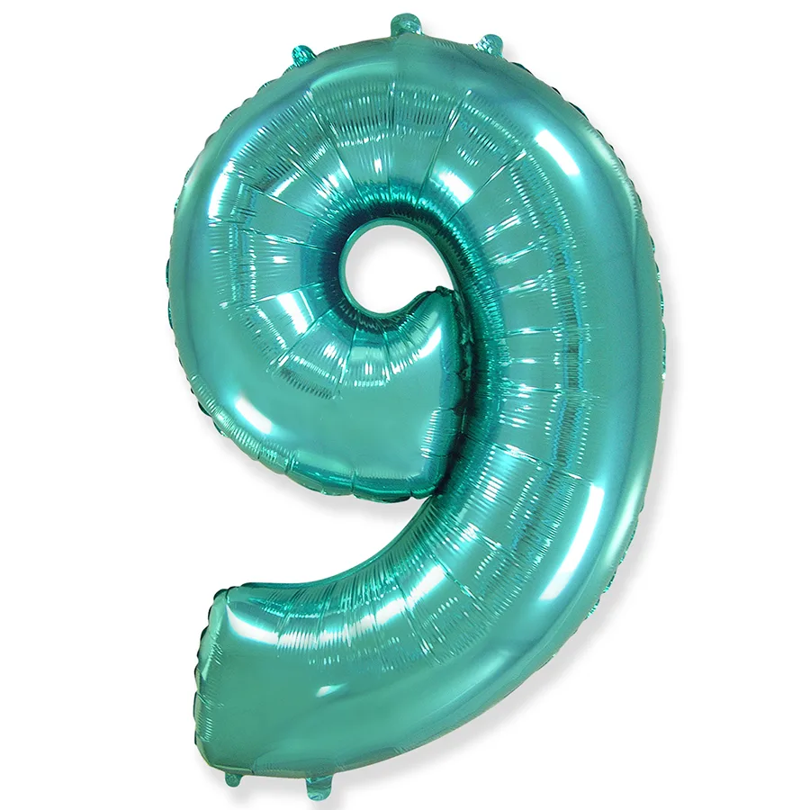 И 40"/102см Цифра "9",Тиффани, в упаковке / 1 шт (Испания)