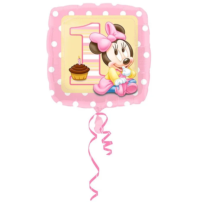 А 18"/46см Квадрат, Минни Малышка 1-й День Рождения/1 шт./ (США)