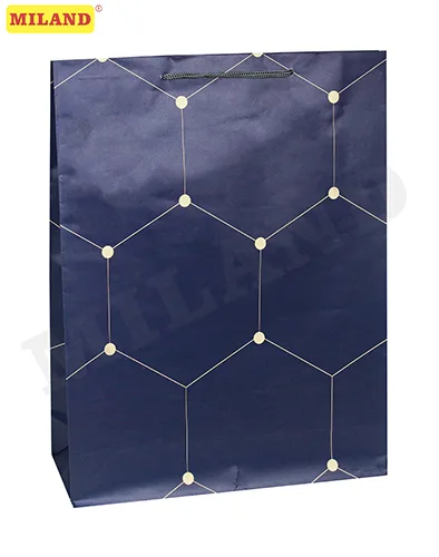 Optima Пакет подарочный с матовой ламинацией 26.4x32.7x8 см (L) Стильная геометрия