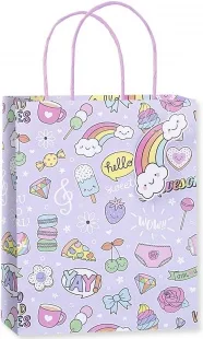 Пакет подарочный, Сладкий микс, Сиреневый, 32*26*12 см, 1 шт.