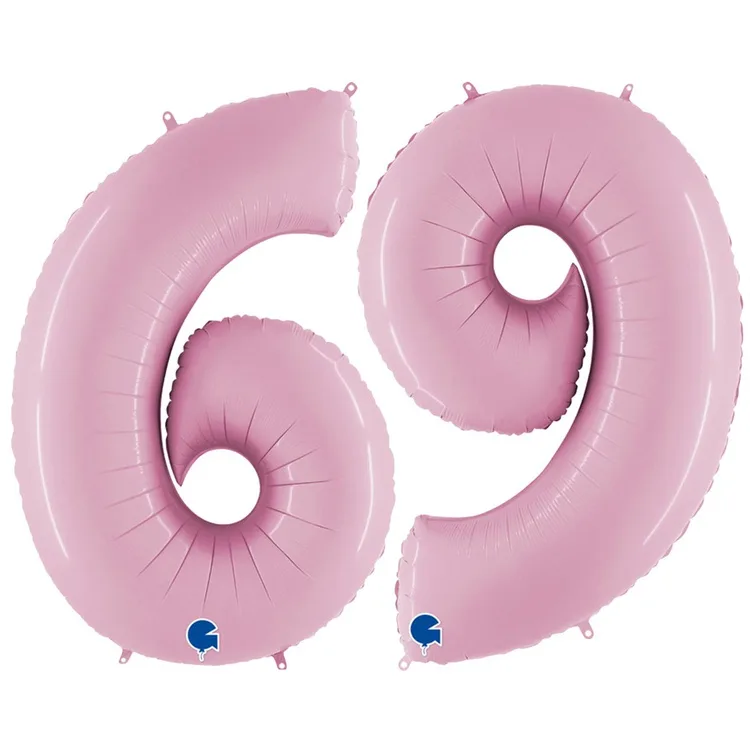 G 40"/102см Цифра "6/9" Розовый, пастель, упаковке/1 шт./(Италия)