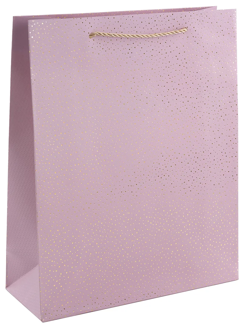 Пакет подарочный, 210гр, Сверкающие блестки, Дизайн №4, Розовый, Металлик, 23*18*8 см, 1 шт.