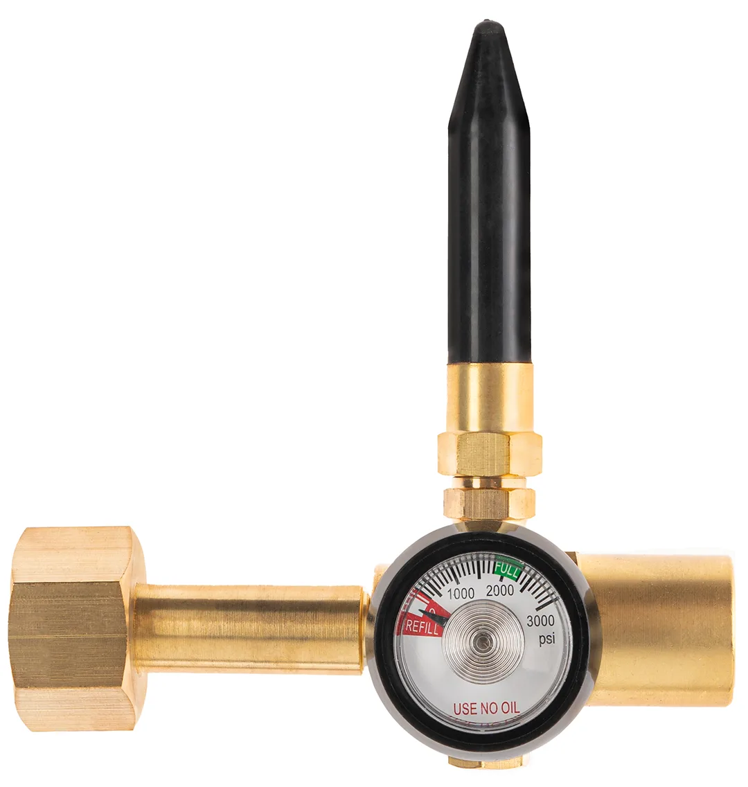 Насадка с манометром и прорезиненным наклонным клапаном, 1 шт.