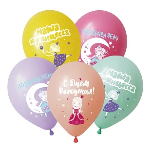 D 12"/30см Принцессы, Ассорти Пастель, /50 шт./(Вьетнам)