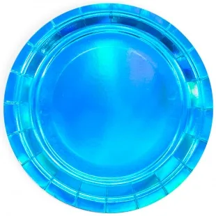 Тарелки "Лазурный", Голография, 18 см./ уп. 6 шт.