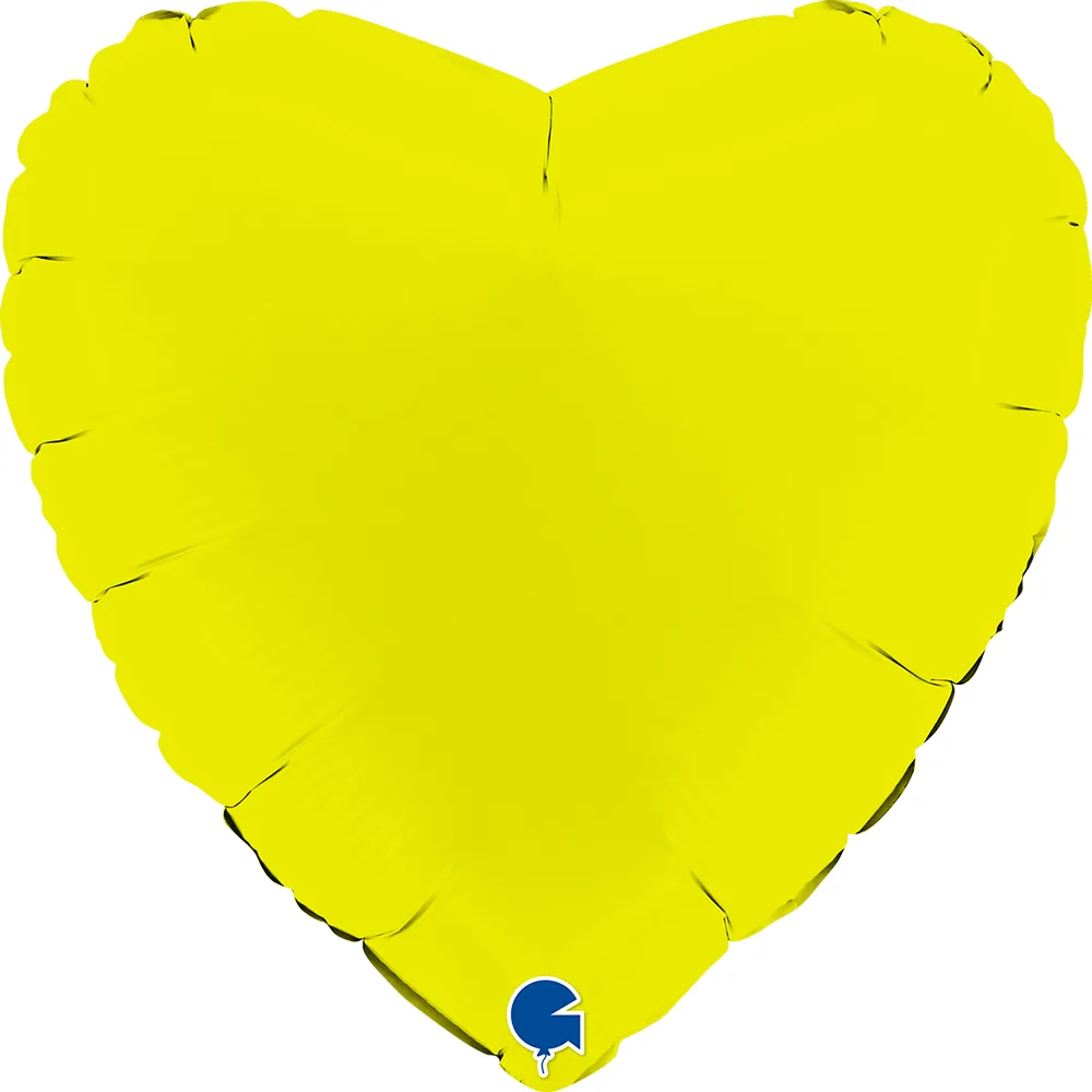 G 18"/46см Сердце, Лайм, Сатин, 1 шт.(Италия)