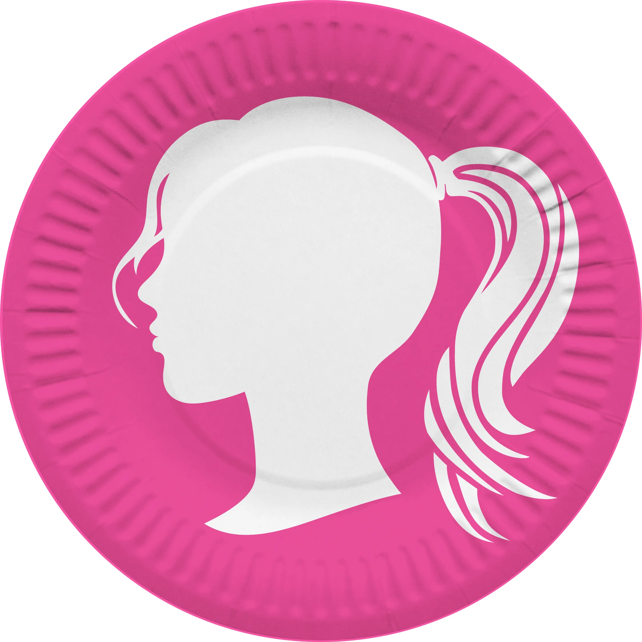 Тарелки (18 см) Красотка, Розовый, 6 шт.