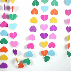 Подвеска "Сердца" Ассорти, 220 см.