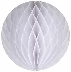 Бумажный шар Белый 25см.