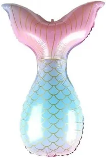 F 34"/86 см Хвост русалки, нежная радуга, градмент /1 шт/ (Китай)