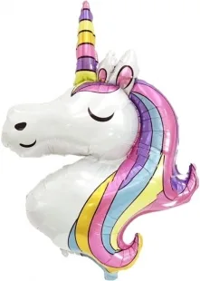 F 41"/104 см Голова, Радужный единорог /1 шт/ (Китай)