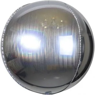 К 20"/51см Сфера 3D ,Текстура полос, серебро, голография,1 шт. (Китай)