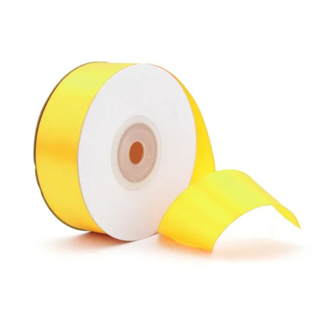 Лента Атлас Желтый 1/ 12 мм * 22,85 м (Китай)