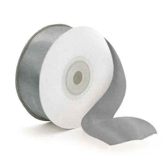Лента Атлас Серебро / 12 мм * 22,85 м (Китай)