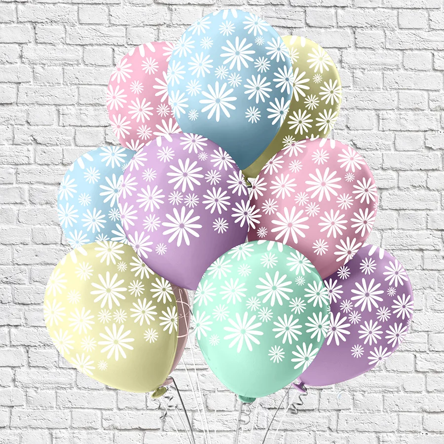 Б 12"/30см Ромашки! 1 дизайн(25 шт./уп.)/(Таиланд)