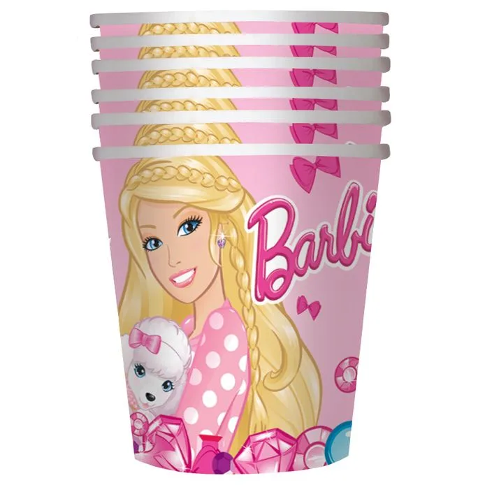 Стакан "Барби" 210мл, 6 шт.