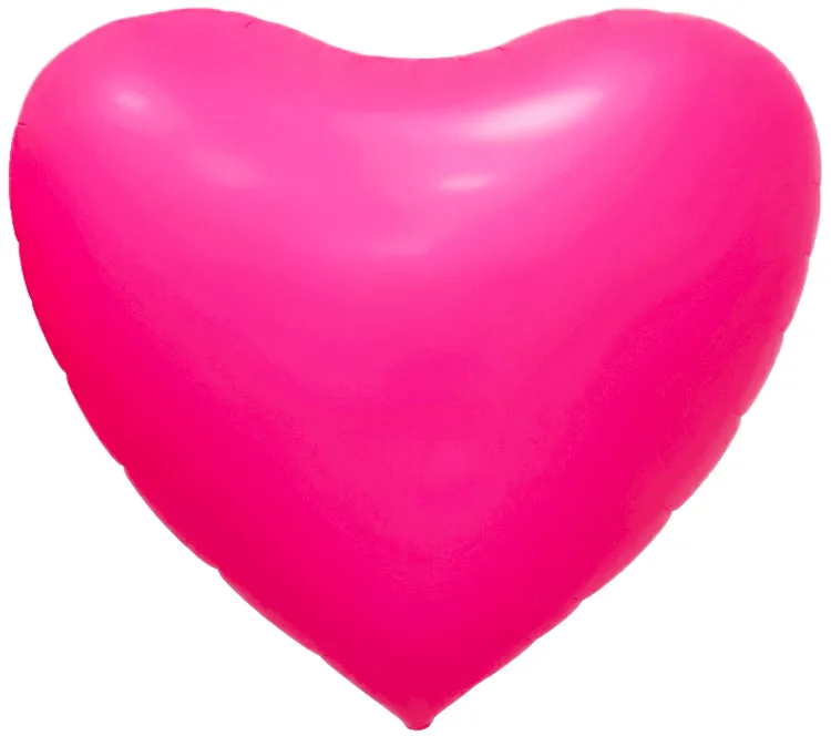 F 63"/160 см Сердце, Сатин Фуше, 1 шт. в уп.(Китай)