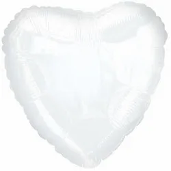 С 18"/46см Сердце белый / 1 шт / (США)
