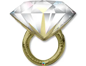 G 37" Кольцо с бриллиантом /1 шт./ (Италия)