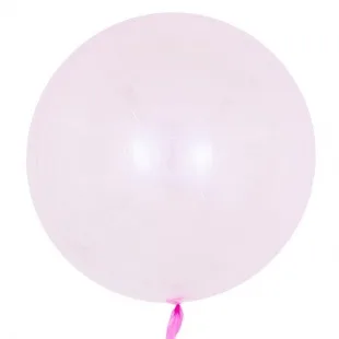 К 18"/46см Сфера 3D , Deco Bubble,Розовый, Кристалл 1 шт. (Китай)