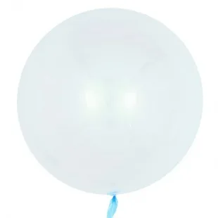 К 18"/46см Сфера 3D , Deco Bubble,Голубой, Кристалл 10 шт. (Китай)