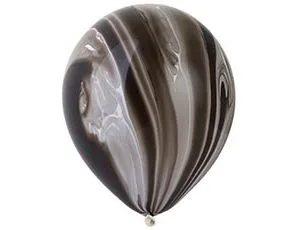 Э 12"/30 см.  Мрамор Black White/ 25 шт.(Малайзия)