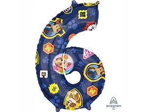 А 26" Цифра "6" Щенячий патруль/ 1 шт./ (США)