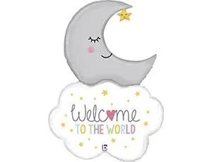 Б 42"/106см WELCOME TO WORLD Месяц спящий/ 1 шт / (США)