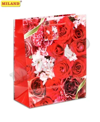 Пакет подарочный Дивный букет (М) 18 х 23 х 10