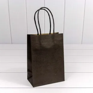 Пакет подарочный, Крафт, Черный, 20*14*8 см, 1 шт.