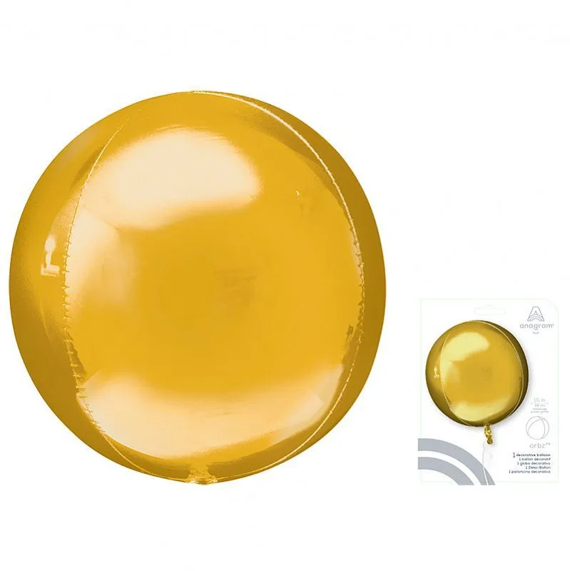А 16" Сфера 3D Золото/ 1 шт./ (США)
