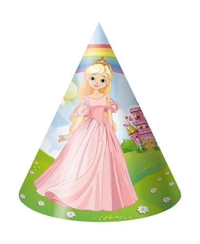Колпак 16см. (10 шт.) Принцесса и радуга