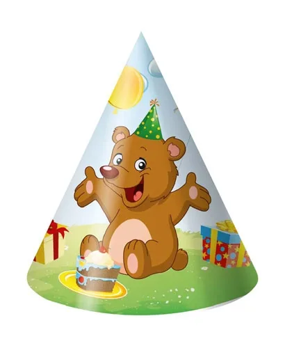 Колпак 16см. (10 шт.) Медвежонок на лужайке