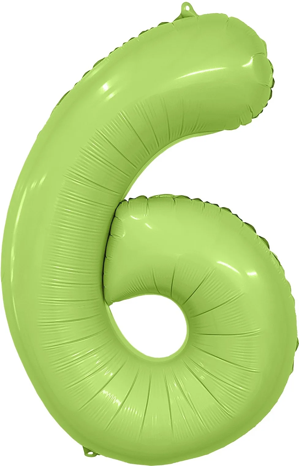 Р 40"/102см Цифра "6" Фисташка, Сатин,  Slim в упаковке / 1 шт / (Россия)