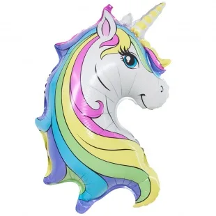 F 32"/ 68 см Голова, Нежный Единорог, 1 шт.  (Китай)